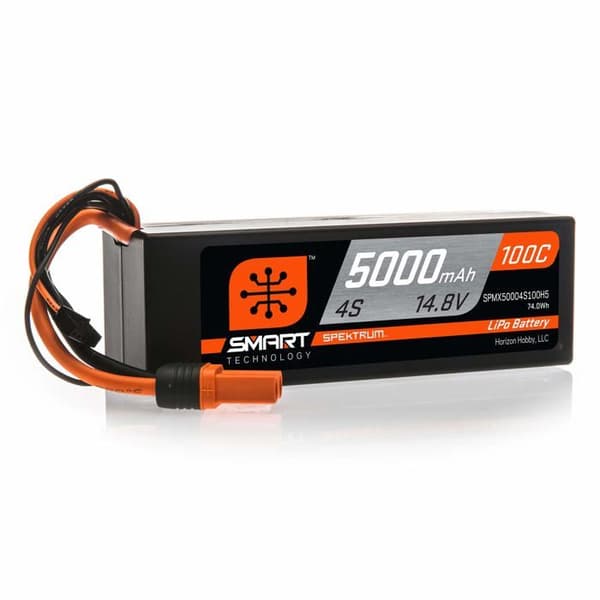 Spektrum - SPMX50004S100H5 - 14,8 V 5000 mAh 4S 100 C Intelligent LiPo-batteri: IC5,
