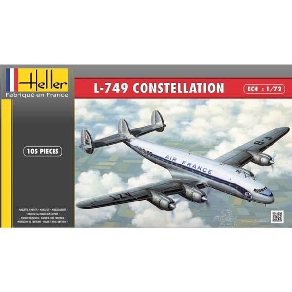HELLER L-749 Constellation A.F. flygplansmodell - Plast - 105 stycken