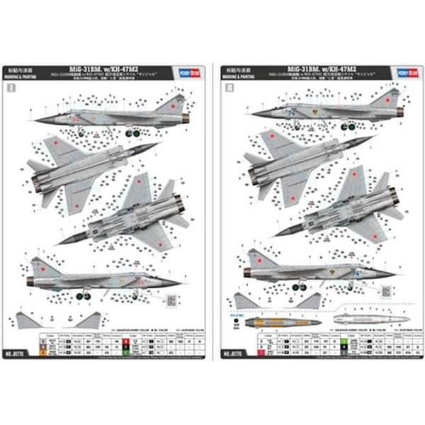 HOBBY BOSS - Modellflygplan Mig-31bm. W/kh-47m2 Hobby Boss 81770 1/48 Modellpanzer Promo - Ref: 10284
