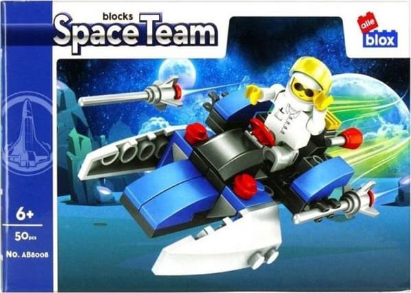 Sammanställningsspel - byggspel - manipulationsspel Alleblox Byggblock Space ALLEBOX