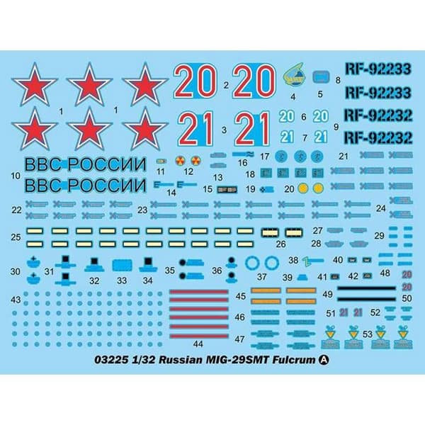TRUMPETER - Modellflygplan Russian Mig-29smt Fulcrum Trumpeter 03225 1/32 Maquette Char Promo - Ref: 9336