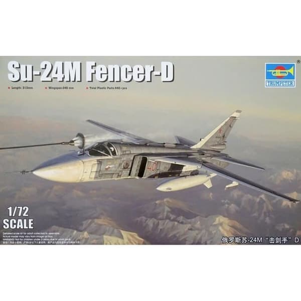 Flygplansmodell - TRUMPETER - Sukhoi 24M Fencer-D - Plast - Unik färg