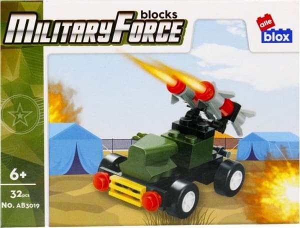 Alleblox - AB3019 - Militärfordon Klocki Militaria 32 delar