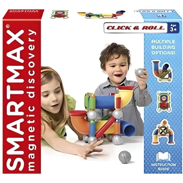 Byggset - SMARTMAX - SMX 404 CLICK &amp; ROLL - 30 bitar - Motorisk aktivitet - Blandat leksak