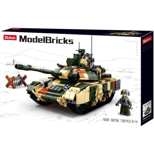 SLUBAN - Military Combat Tank Construction Set - Large - M38-B0756-