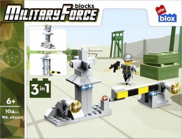 Sammanställningsspel - byggspel - manipulationsspel Alleblox Byggblock Militär ALLEBOX
