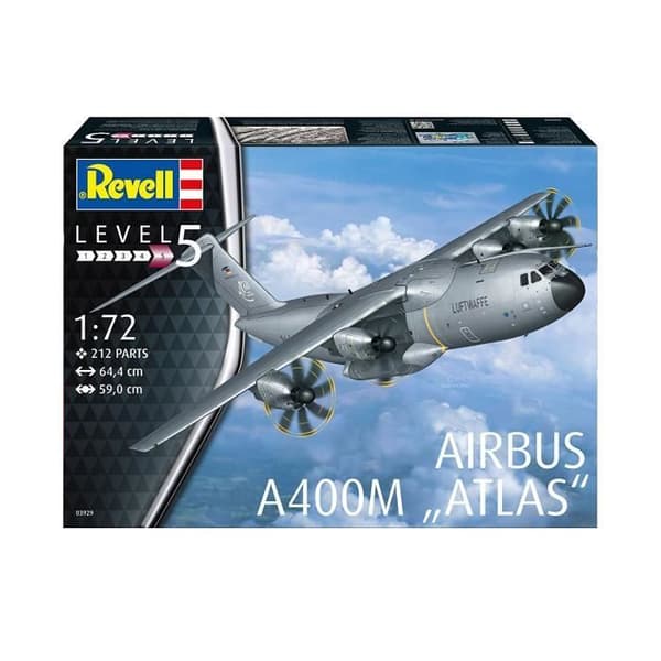 Flygplansmodell - REVELL - Airbus A400M Luftwaffe - 212 delar - 1/72 - 64,4 cm