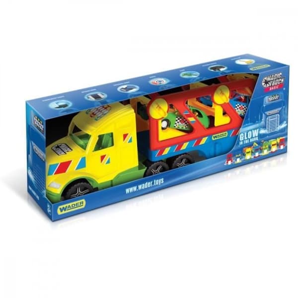 Leksak - WADER - 36360 - Transportlastbil - 2 fordon - 79x28x19,5 cm