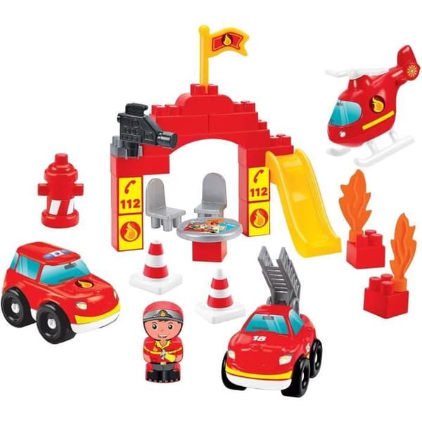 Ecoiffier Barrel Fireman Abrick, konstruktionsspel för barn 18+ månader 1 enhet