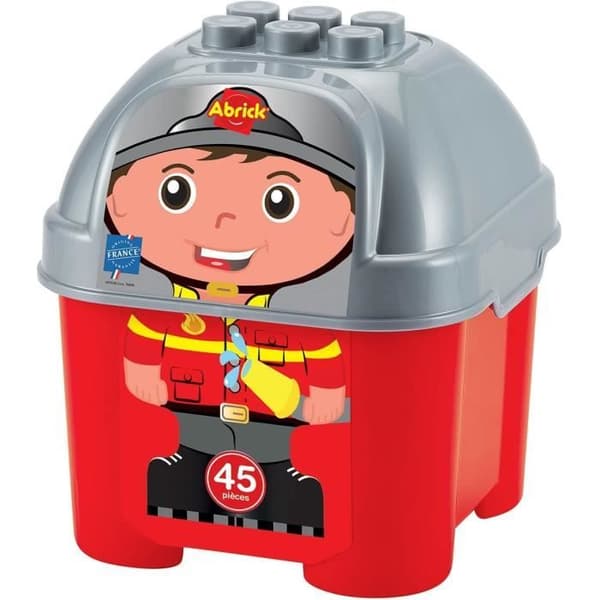 Ecoiffier Barrel Fireman Abrick, konstruktionsspel för barn 18+ månader 1 enhet