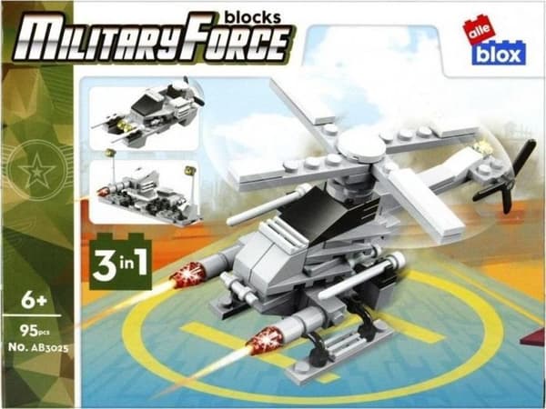 Monteringsspel - konstruktionsspel - manipulationsspel Alleblox - AB3025 - Militära byggblock ALLEBOX