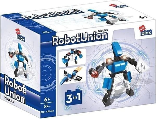 Konstruktionsspel - byggspel - manipulationsspel Alleblox Byggblock Robot 33 delar