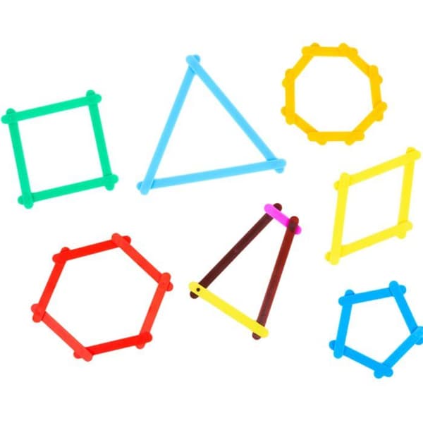 Dohe - 01011 - Educa Stapelbara geometriska band för att lära sig matematik, Multicolor, 14,5x9,5x1,8 cm