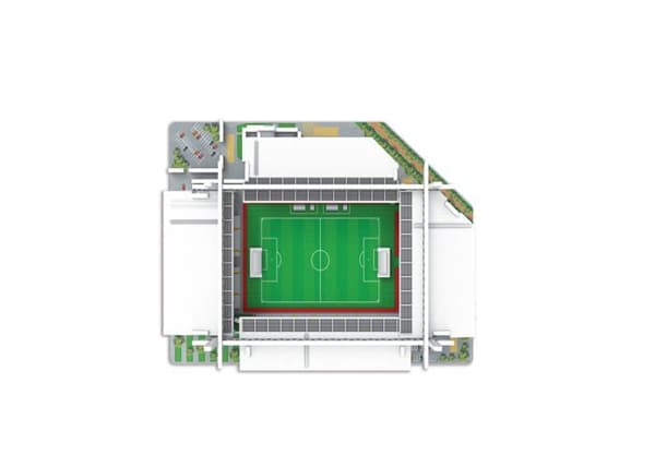 Megableu - 678291 - Pussel Mini Stade 3D Bollaert RC Lens, , Grå