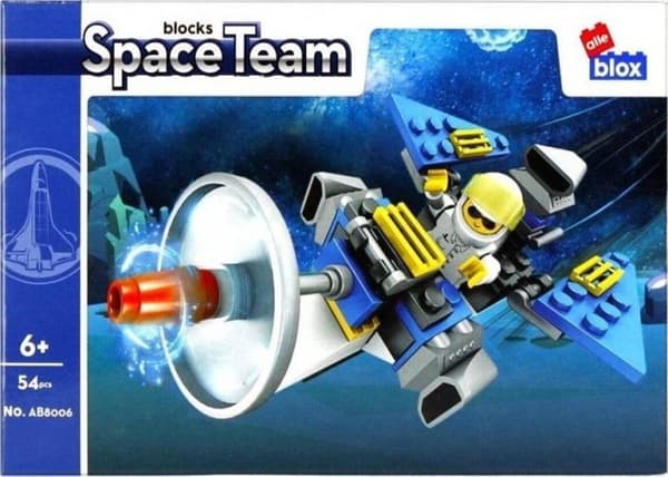 Monteringsspel - byggspel - manipulationsspel Alleblox - 521042 - Byggblock Space ALLEBOX