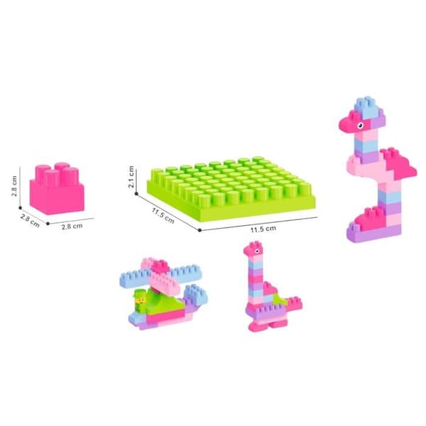Byggset - Block - 6353 - 90 delar - Pastellfärger - Material av hög kvalitet