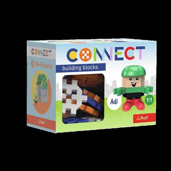 Byggblocksspel Connect figur Adi 35 bitar