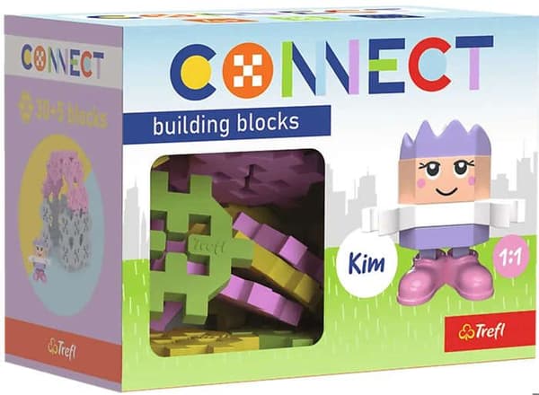 Byggklossar Set Connect färgfigurer Kim 35 delar Trefl