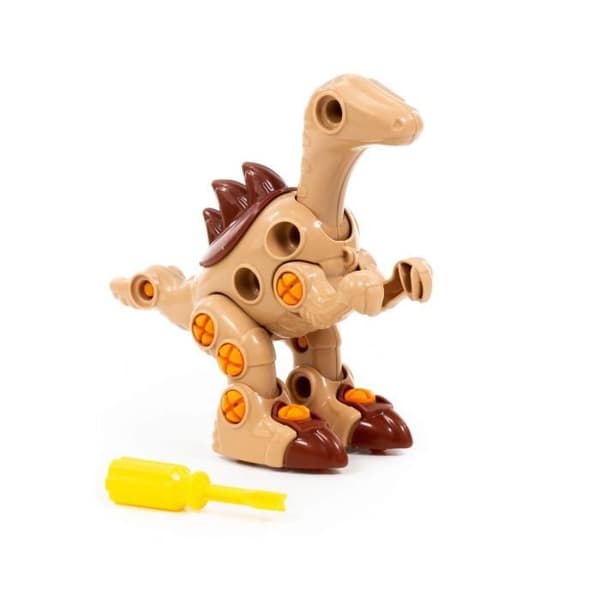 Dinosaurie block - Polesie - Velociraptor - 36 delar - hudfärg, brun, orange, gul