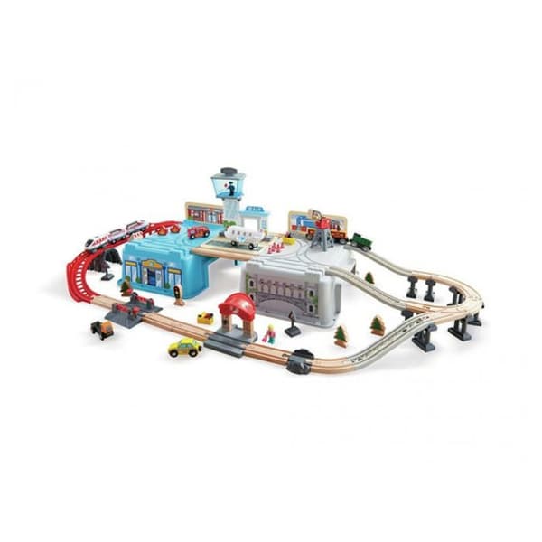 Tågleksak - HAPE - Stadslandskapståg - 87 element - Blandat - Åldrar 3 och uppåt