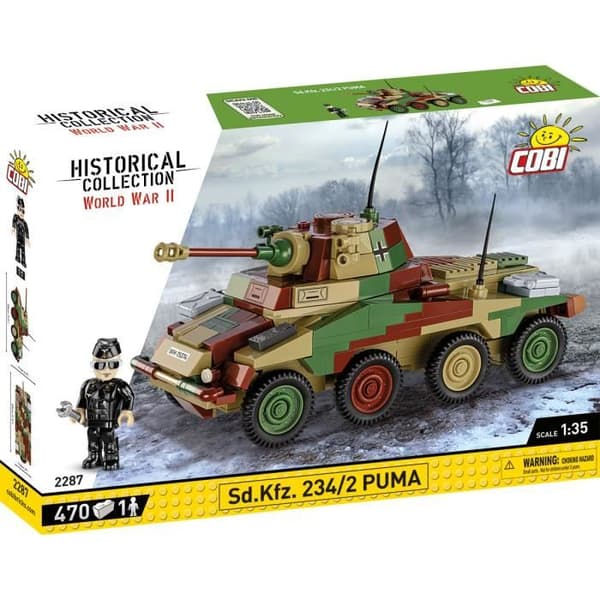 Modell - COBI - 2287 - SD.KFZ. 234/2 PUMA - Plast - Att montera själv - Unisex