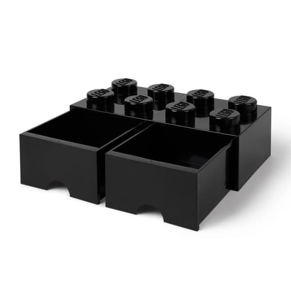 LEGO 4004 Förvaringskloss Opberglade 2x4 Svart