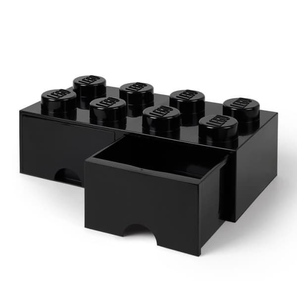LEGO 4004 Förvaringskloss Opberglade 2x4 Svart