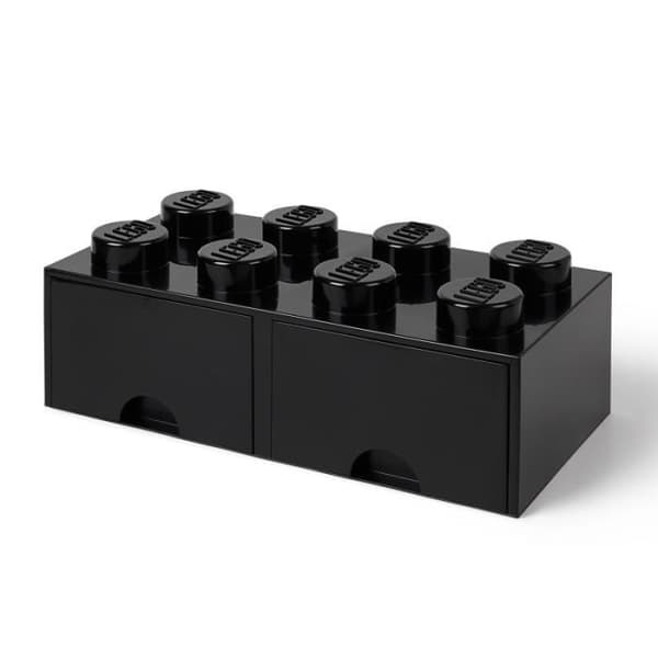 LEGO 4004 Förvaringskloss Opberglade 2x4 Svart