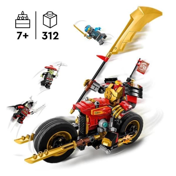 LEGO® NINJAGO 71783 Kais robotcykel – Evolution, Ninja Toy, Robotfigur