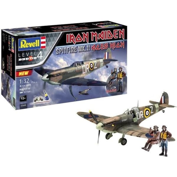 Flygplansmodell - REVELL - Spitfire Mk.II - Grön - Blandad - 115 stycken
