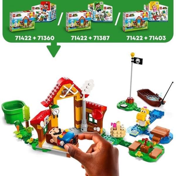 LEGO® Super Mario 71422 Mario's Picknick Expansion Set, kombinera leksak med startpaket