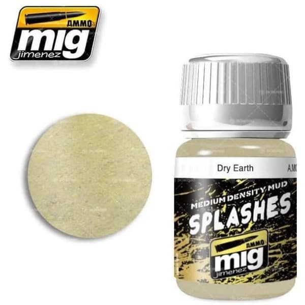 Ammo Mig: 1750 Medium Density Mud Splashes - Dry Earth (35ml)