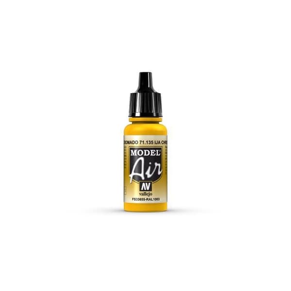 Vallejo Model Air Paint - IJA Chrome Yellow - (VAL135) - Gul - Ej giftig