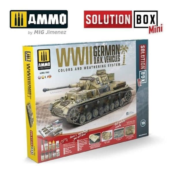 LÖSNINGSBOX MINI - HUR MAN MÅLAR WWII TYSKA D.A.K. FORDON AMMO BY M