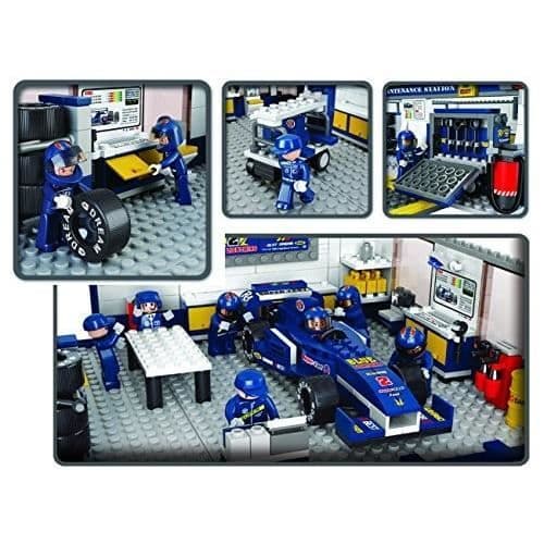 Byggspel - Sluban - M38 B0356 - 741 stycken - 8 minifigurer - Garage F1