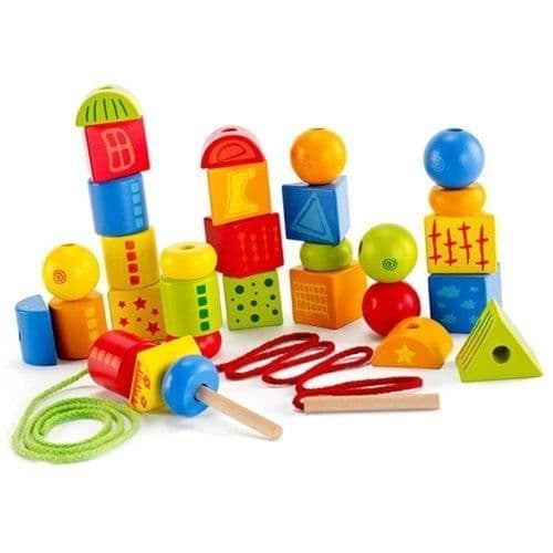 Byggset - HAPE - E1019 - Träformar att trä på - Trä - Att montera själv