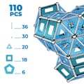 Miniatyrbild 3 av 4: 24 Geomag Pro-L Paneler 110 st - Magnetiska och kreativa byggsatser för komplexa modeller och strukturer - Unisex