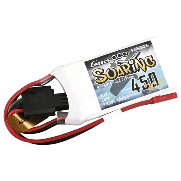 Gens ace batteripaket (LiPo) 7,4 V 450 mAh Antal celler: 2 30 C block JST-SYP