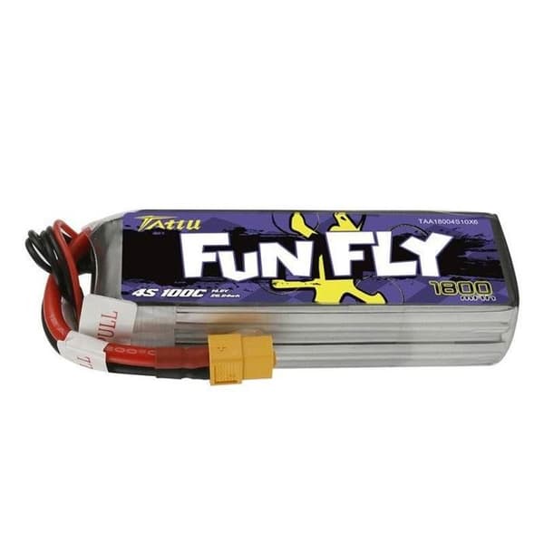 Tattu - TAA18004S10X6 - Funfly Series 1800mAh 14,8V 100C 4S1P XT60