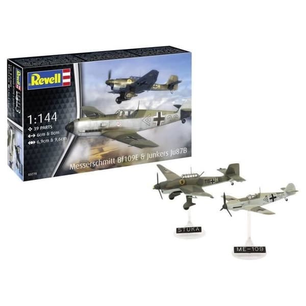 Maquettes Flygplan Micro Wings: Messerschmitt Bf109E och Junkers Ju87B 1:144