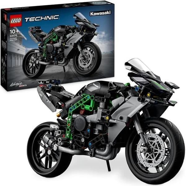 LEGO Technic 42170 Kawasaki Ninja H2R motorcykel, presentidé för barn, kreativ leksak