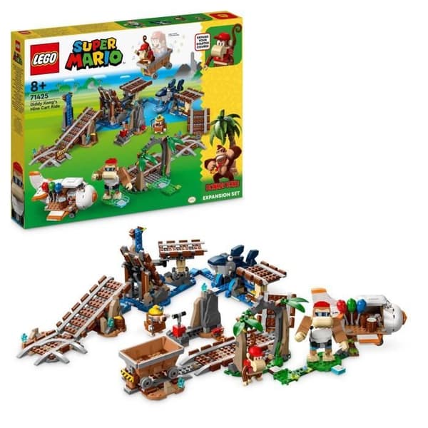 LEGO® Super Mario 71425 Diddy Kong Mine Cart Race Expansion Set, kombinera med startpaket