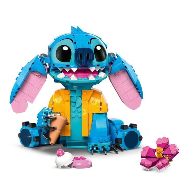 LEGO | Disney 43249 Stitch, Børnebyggesæt, Isvaffel og Figur