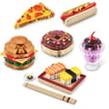 Miniatyrbild 4 av 6: Byggset - ZURU - Snacks - Max 200 delar - 6 snacks - Burgare, glass eller sushi