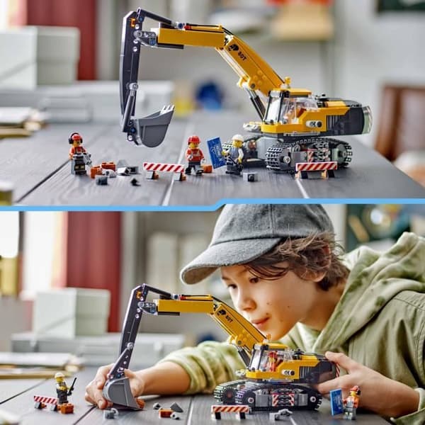 LEGO City 60420 Keltainen rakennuskaivinkone, lelu 8-vuotiaille ja sitä vanhemmille lapsille