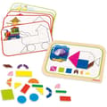Miniatyrbild 5 av 5: Pedagogiskt spel - GOULA - Magnetisk formlåda - 12 aktiviteter med 24 träbitar