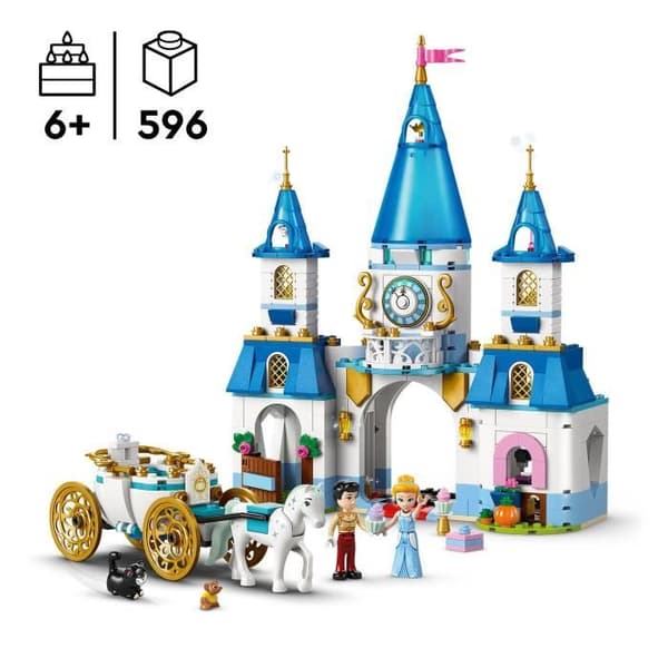 LEGO | Disney Princess 43275 Askepots slot og karet - Rollespil 6 år