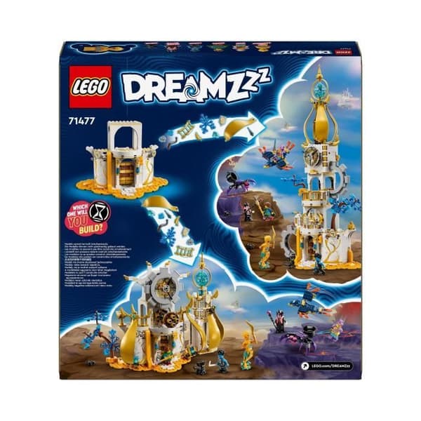 LEGO 71477 DREAMZzz Sandmans tårnslot legetøj med edderkop og fugl, med heksefigurer