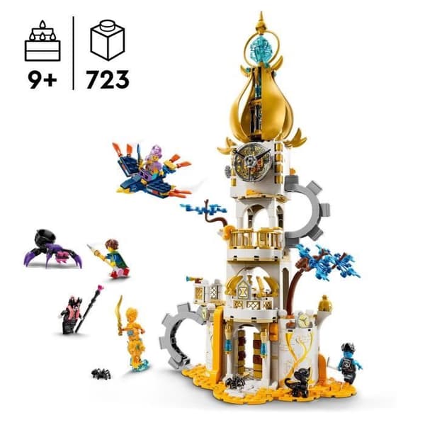 LEGO 71477 DREAMZzz Sandmans tårnslot legetøj med edderkop og fugl, med heksefigurer
