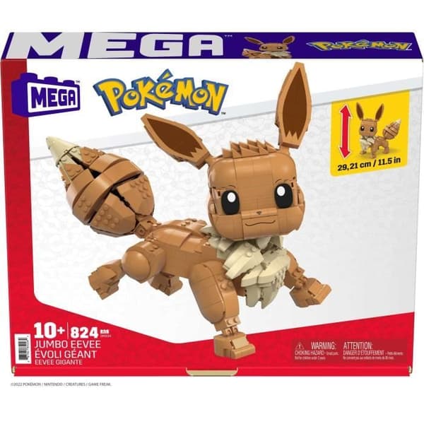 Mega Construx - Pokémon Kæmpe Eevee - Byggeklodser - Alder 10+ GMD34